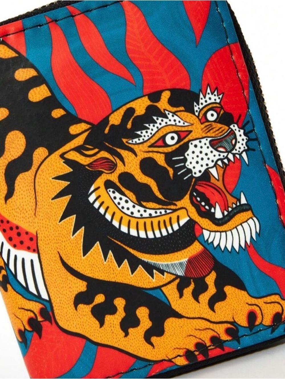 🐯 New! Tiger Tattoo Zip Around Wallet
